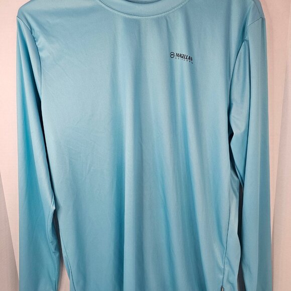 Magellan Fish Gear Moisture-Wicking Long Sleeve Shirt Mens Large Dog with Crab - Picture 3 of 5